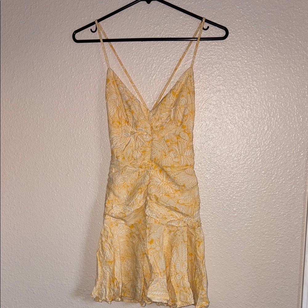 Zara Yellow Floral Mini Dress